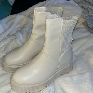 Cream colored boots